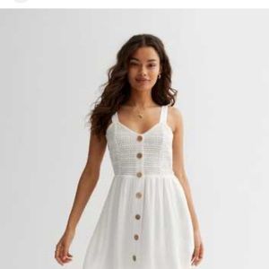 NWT Jessica Simpson Crocheted Cut Out Halter Top Dress